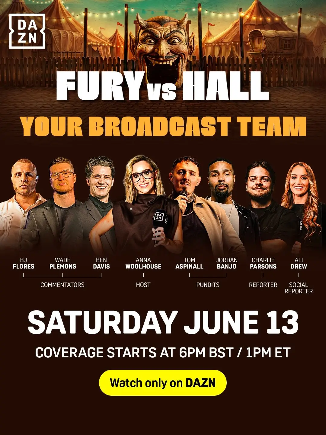 DAZN broadcast team